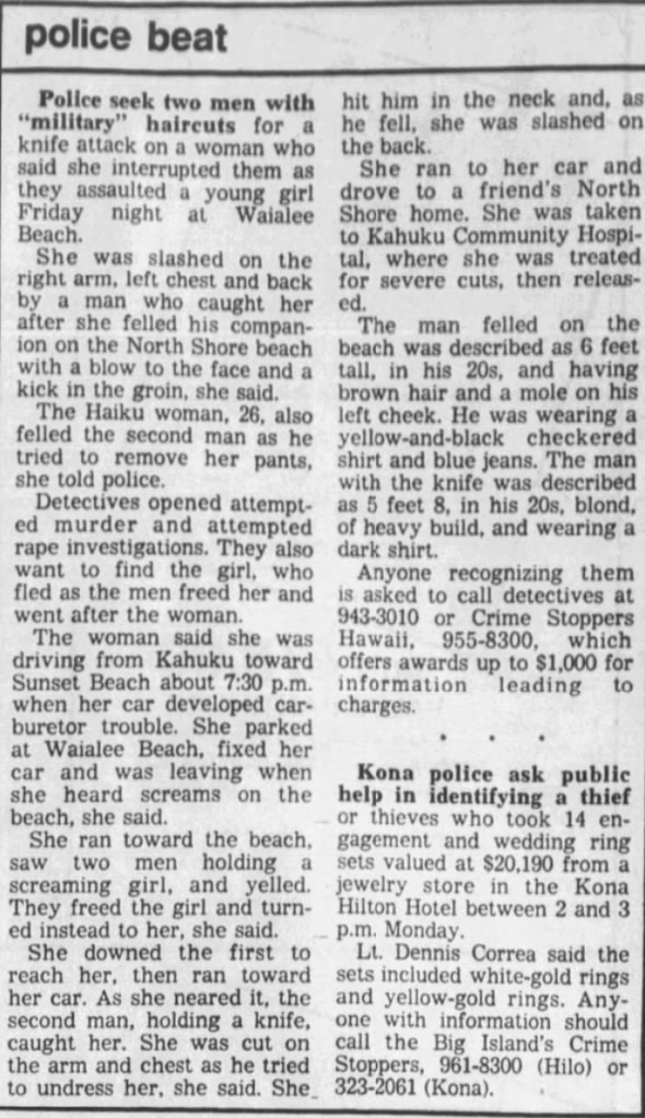 Honolulu Star-Bulletin, January 19, 1986